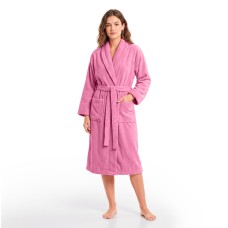 Bathrobe in 100% Cotton Rose Pink